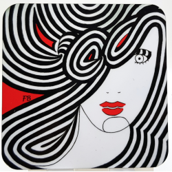 Sous-verre coloré "Ariane"