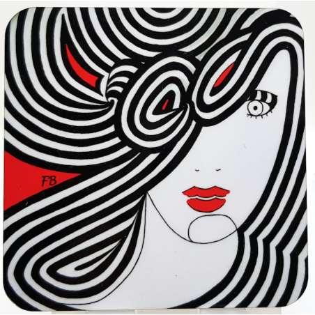 Sous-verre coloré "Ariane"