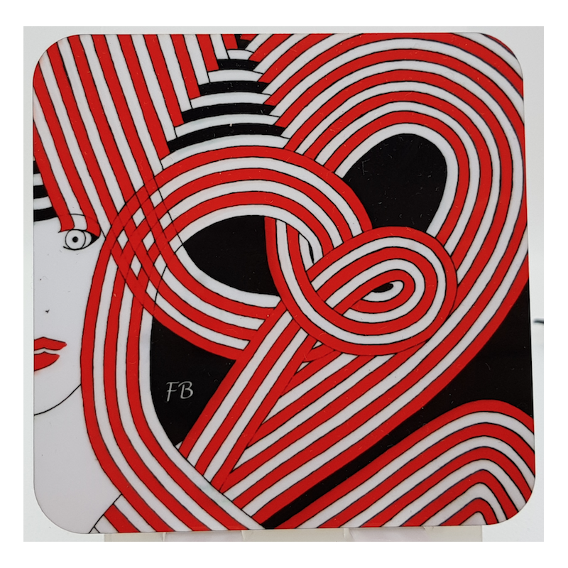 Sous-verre coloré "Damona"