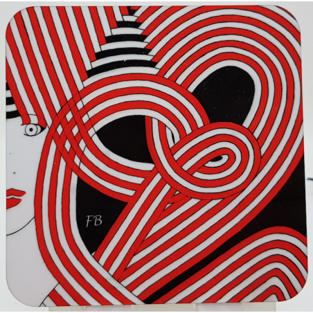 Sous-verre coloré "Damona"