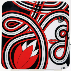 Sous-verre coloré "Eirené"