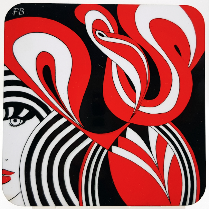 Sous-verre coloré "Gaïa"