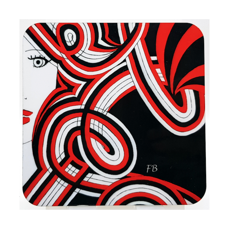 Sous-verre coloré "Naïade"