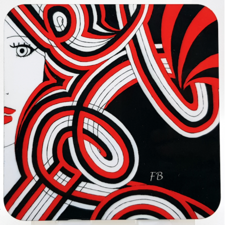 Sous-verre coloré "Naïade"