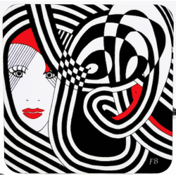 Sous-verre coloré "Prudentia"