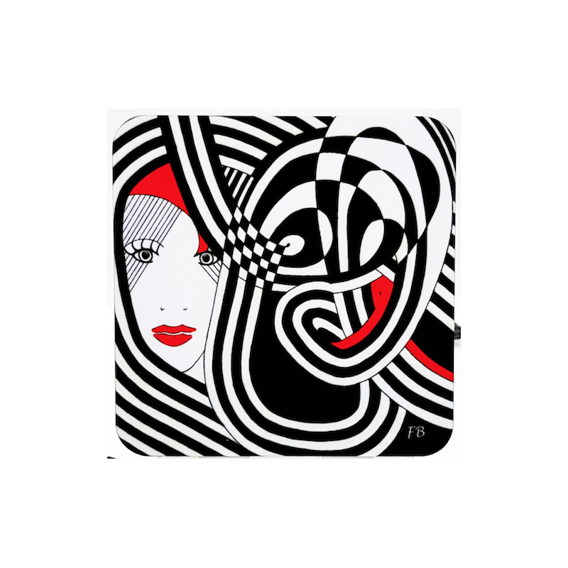 Sous-verre coloré "Prudentia"