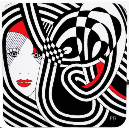 Sous-verre coloré "Prudentia"