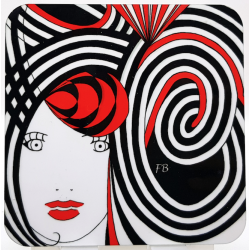 Sous-verre coloré "Sarasvati"