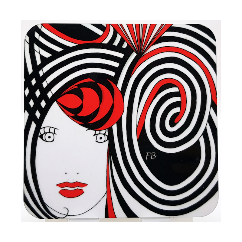 Sous-verre coloré "Sarasvati"