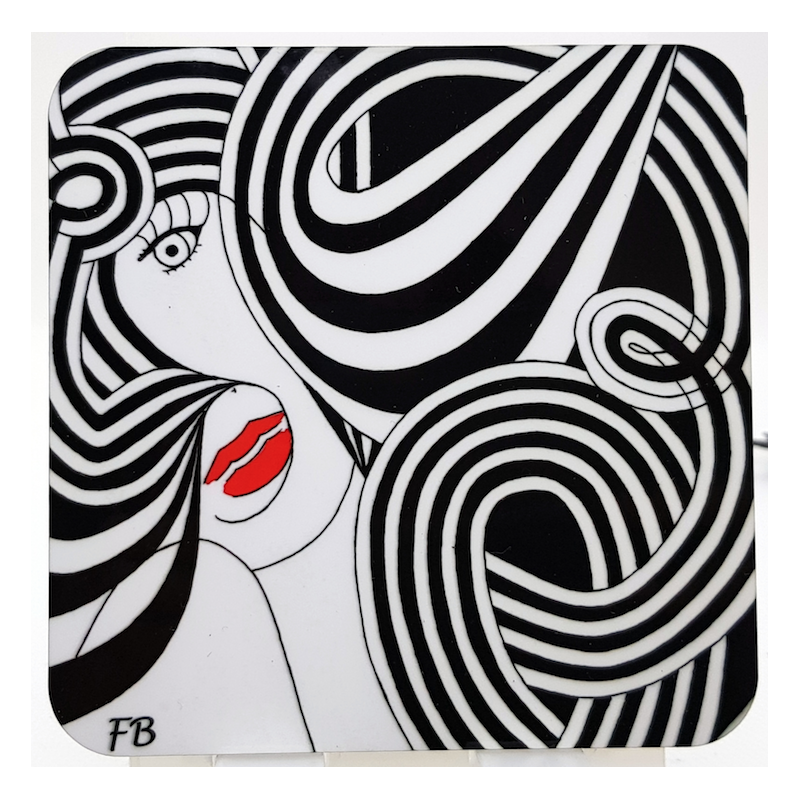 Sous-verre coloré "Séléné"