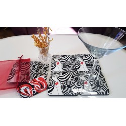 Sous-verre coloré "Séléné"