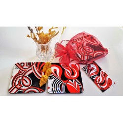 Lot 2 sous-verres colorés Mix1