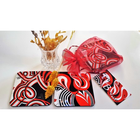 Lot 2 sous-verres colorés Mix1