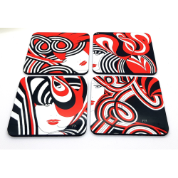 4 sous-verres colorés Mix1