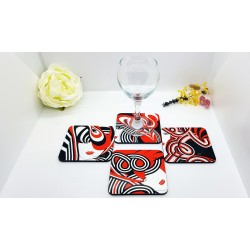 4 sous-verres colorés Mix1