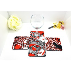 4 sous-verres colorés Mix2