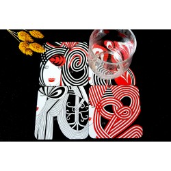 4 sous-verres colorés Mix3