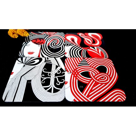 4 sous-verres colorés Mix3