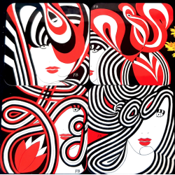 4 sous-verres colorés Mix6