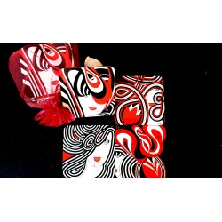 4 sous-verres colorés Mix6