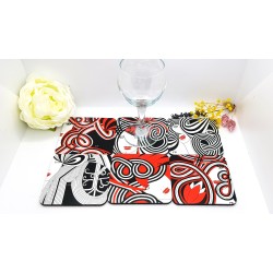 6 sous-verres colorés Mix1