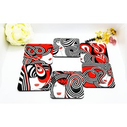 6 sous-verres colorés Mix3