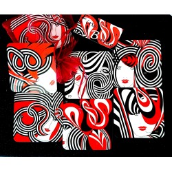 6 sous-verres colorés Mix3