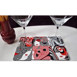 6 sous-verres colorés Mix5