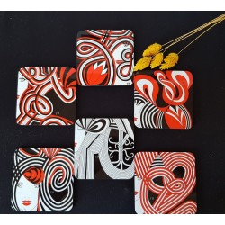 6 sous-verres colorés Mix6