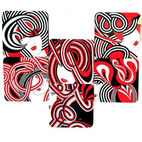 6 sous-verres colorés Mix9