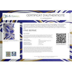 Tableau moderne abstrait violet 2 visages femmes - Duas Facies 5