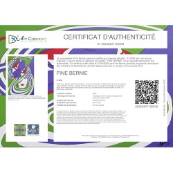 Tableau abstrait design coloré visage femme - Flora