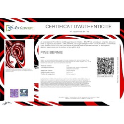 Tableau design visage femme abstrait rouge & noir - Idunn