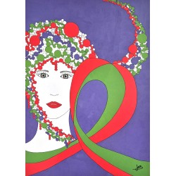 Tableau art abstrait coloré...