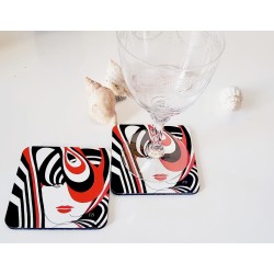 Sous-verre coloré "Diane"