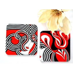 Lot 2 sous-verres colorés Mix3