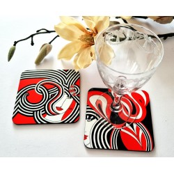 Lot 2 sous-verres colorés Mix3