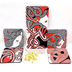 6 sous-verres colorés Mix2