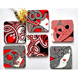 6 sous-verres colorés Mix2