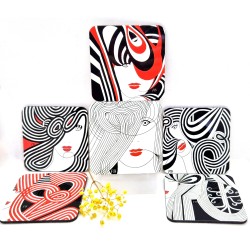 6 sous-verres colorés Mix4