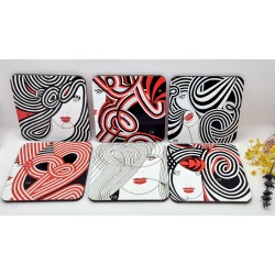 6 sous-verres colorés Mix8