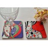 Lot 2 sous-verres colorés Mix4