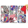 6 sous-verres colorés Mix 10