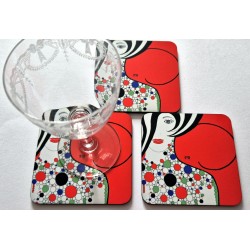 Sous-verre coloré "Aurore"