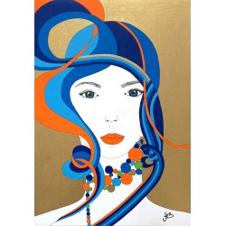 Tableau contemporain coloré...