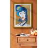 Tableau contemporain coloré visage femme "Euphoria"