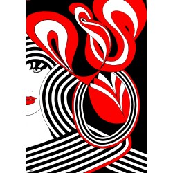 Tableau moderne rouge &...