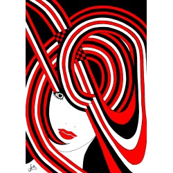 Tableau design visage femme...
