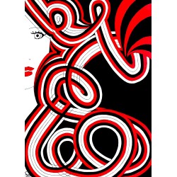 Tableau design rouge & noir...