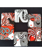 Lot de 6 sous-verres colorés